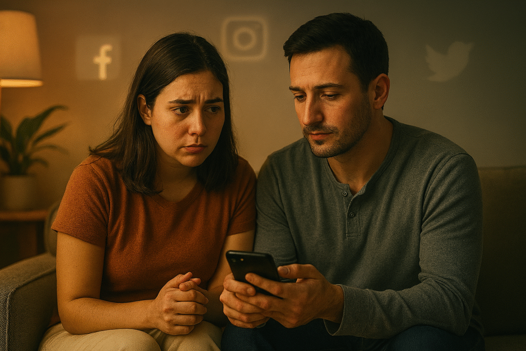 تأثیر شبکه‌های اجتماعی بر حس امنیت و اعتماد در رابطه