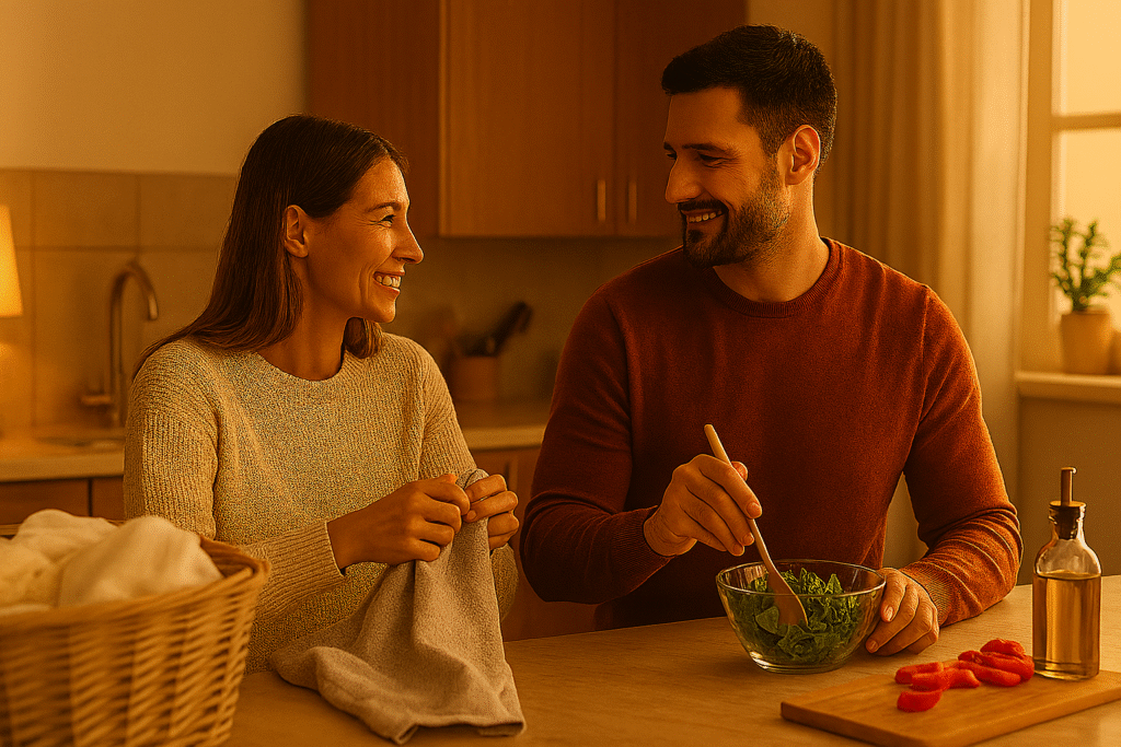 شراکت در کارهای خانه: چرا گفت‌وگو درباره تقسیم وظایف مهم‌تر از عمل است؟